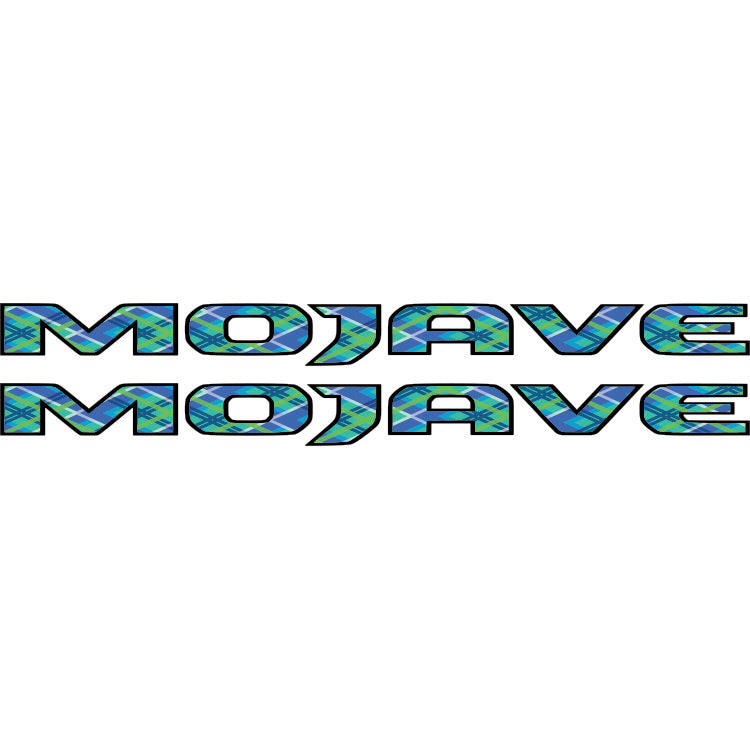 Mojave Hood Lettering Green and Blue Plaid