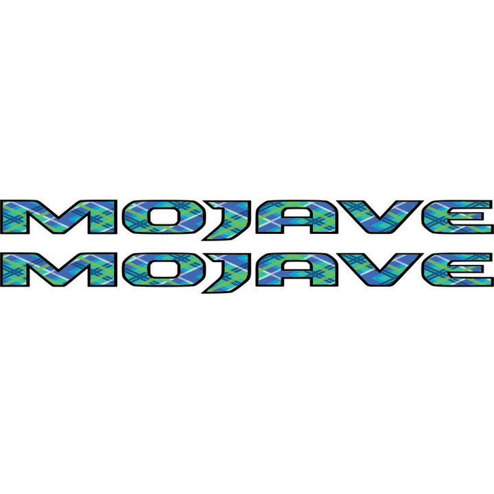 Mojave Hood Lettering Green and Blue Plaid