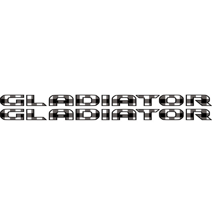 Gladiator Hood Lettering - Black and White Plaid