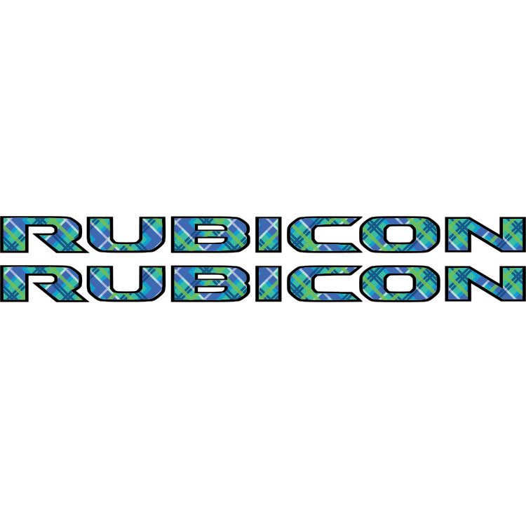 Rubicon Stickers Green and Blue Plaid