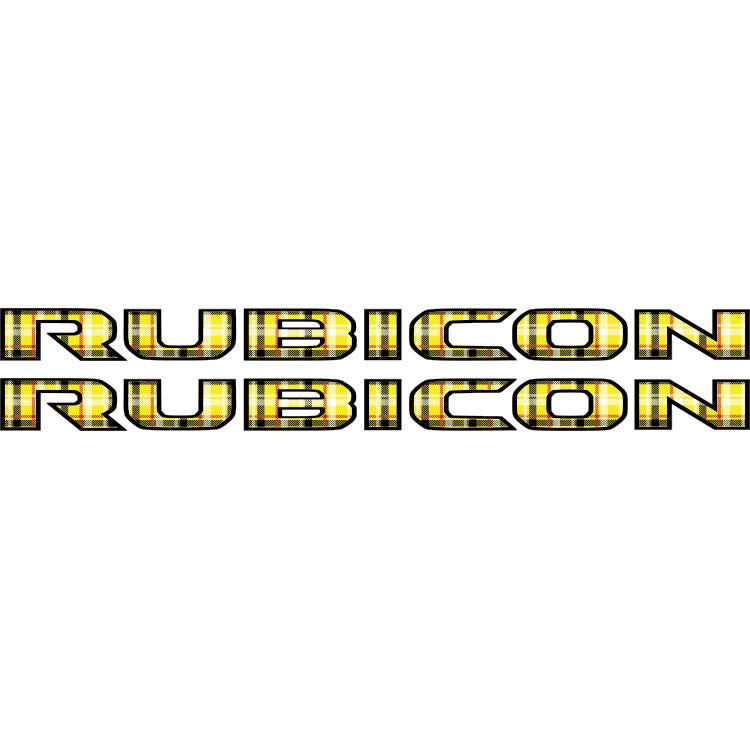 Rubicon Stickers Retro Yellow and Red Plaid