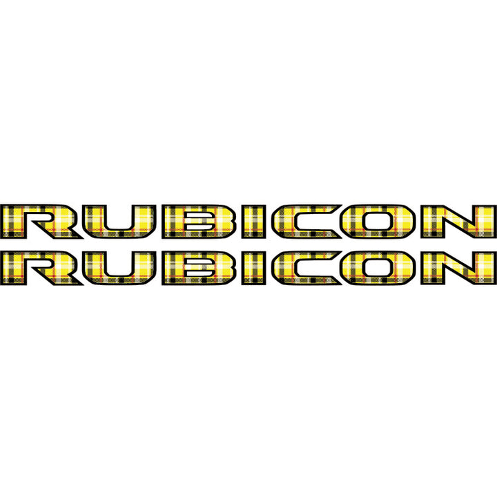 Rubicon Stickers Retro Yellow and Red Plaid