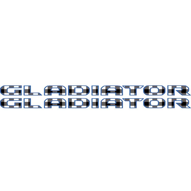 Gladiator Hood Lettering - Black and White Plaid