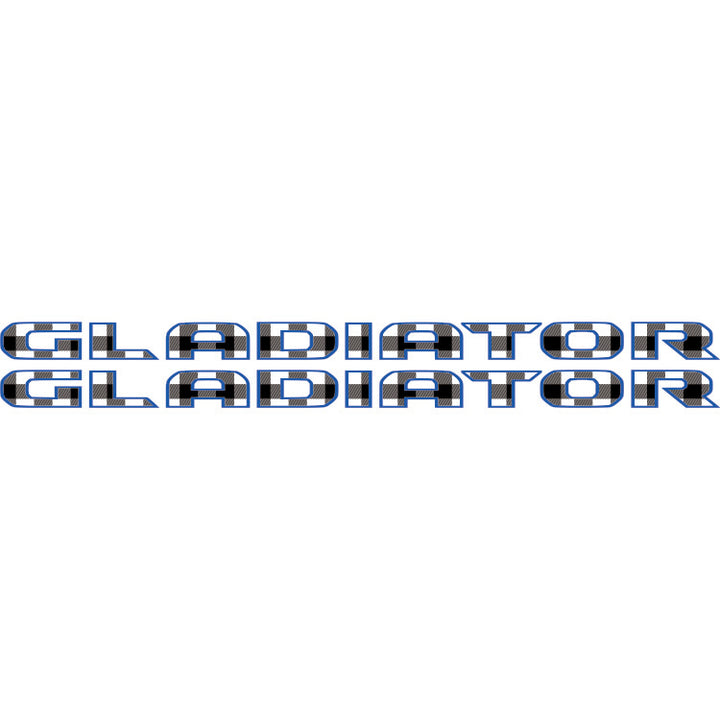 Gladiator Hood Lettering - Black and White Plaid