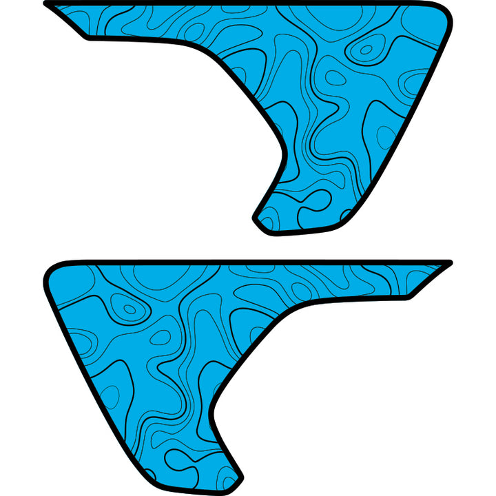Topography with Black Outline Fender Inserts (Set Of 2)