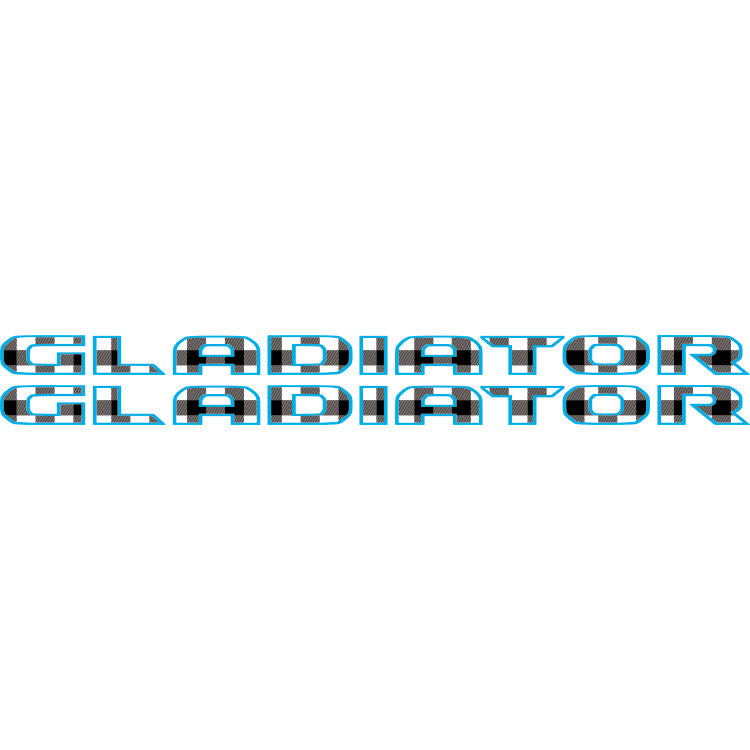 Gladiator Hood Lettering - Black and White Plaid