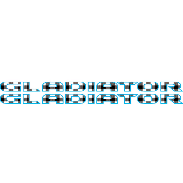 Gladiator Hood Lettering - Black and White Plaid