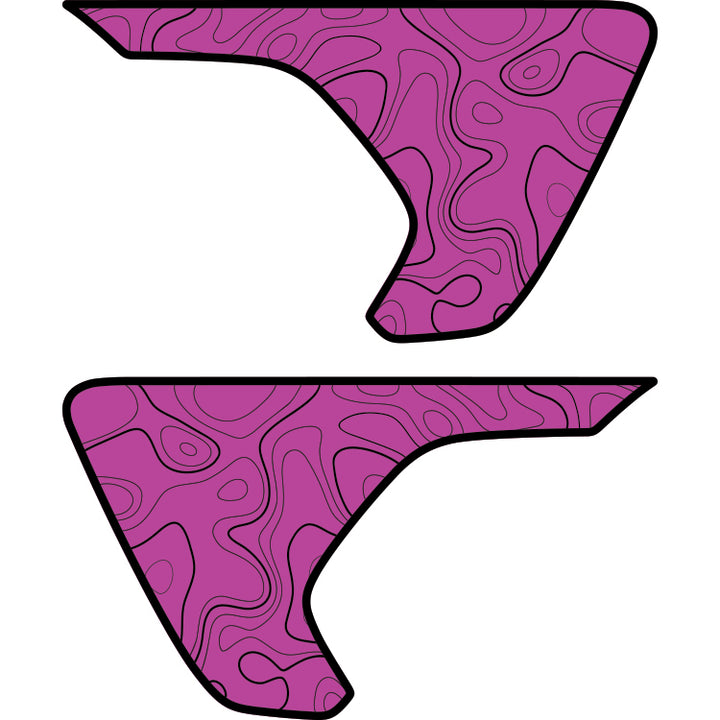 Topography with Black Outline Fender Inserts (Set Of 2)