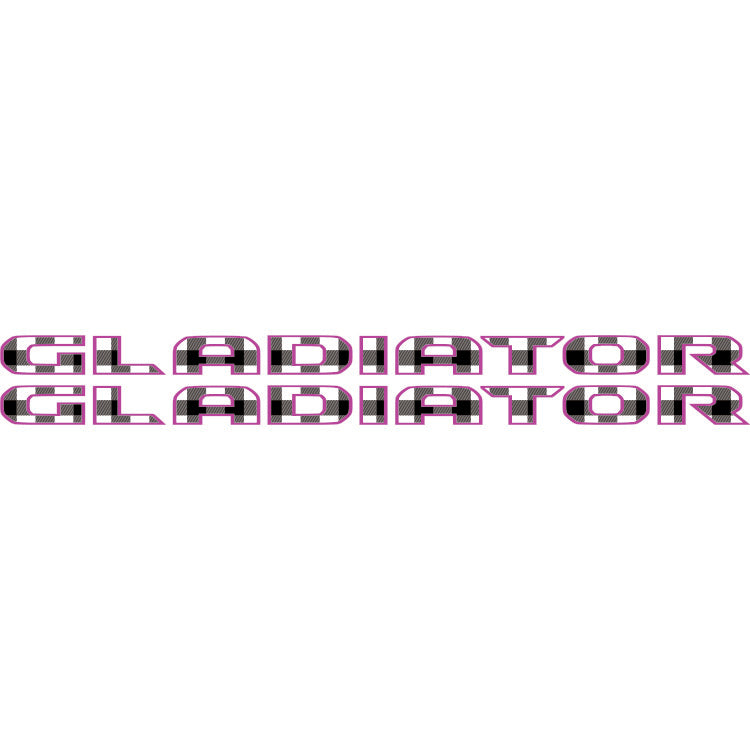 Gladiator Hood Lettering - Black and White Plaid