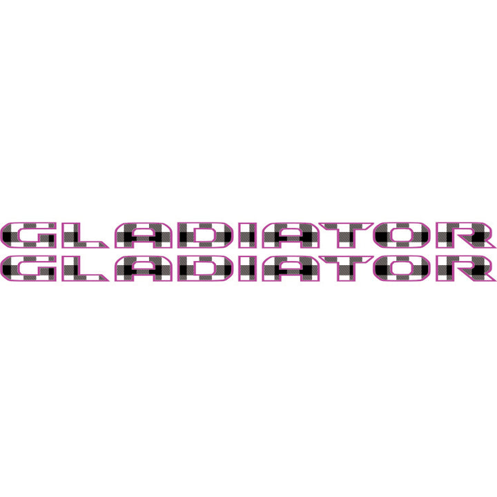 Gladiator Hood Lettering - Black and White Plaid
