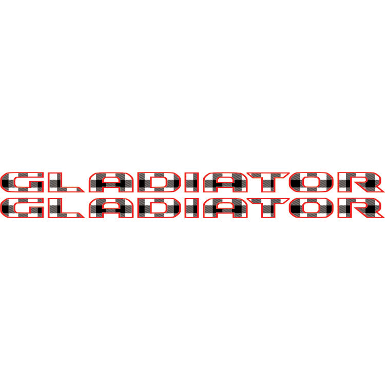 Gladiator Hood Lettering - Black and White Plaid