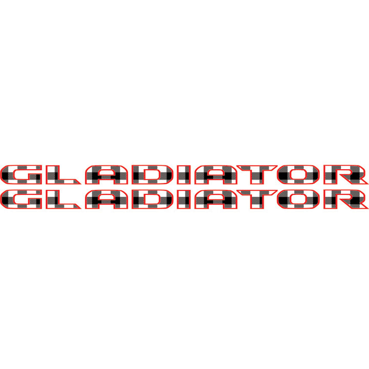 Gladiator Hood Lettering - Black and White Plaid