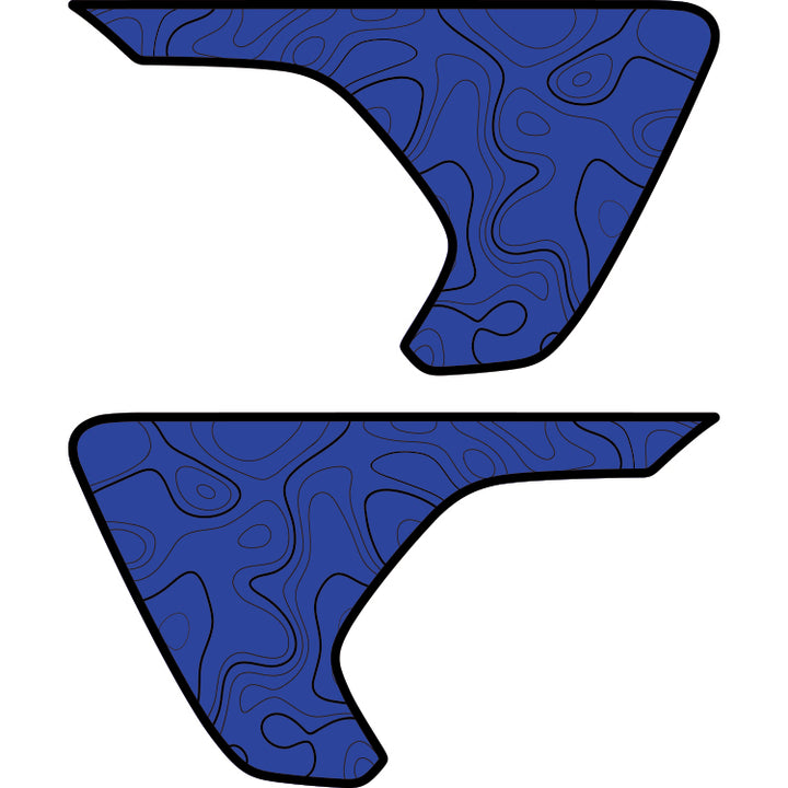 Topography with Black Outline Fender Inserts (Set Of 2)