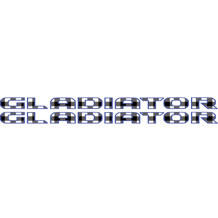 Gladiator Hood Lettering - Black and White Plaid
