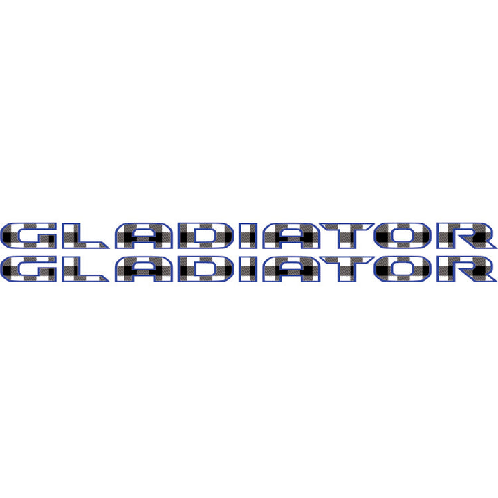 Gladiator Hood Lettering - Black and White Plaid