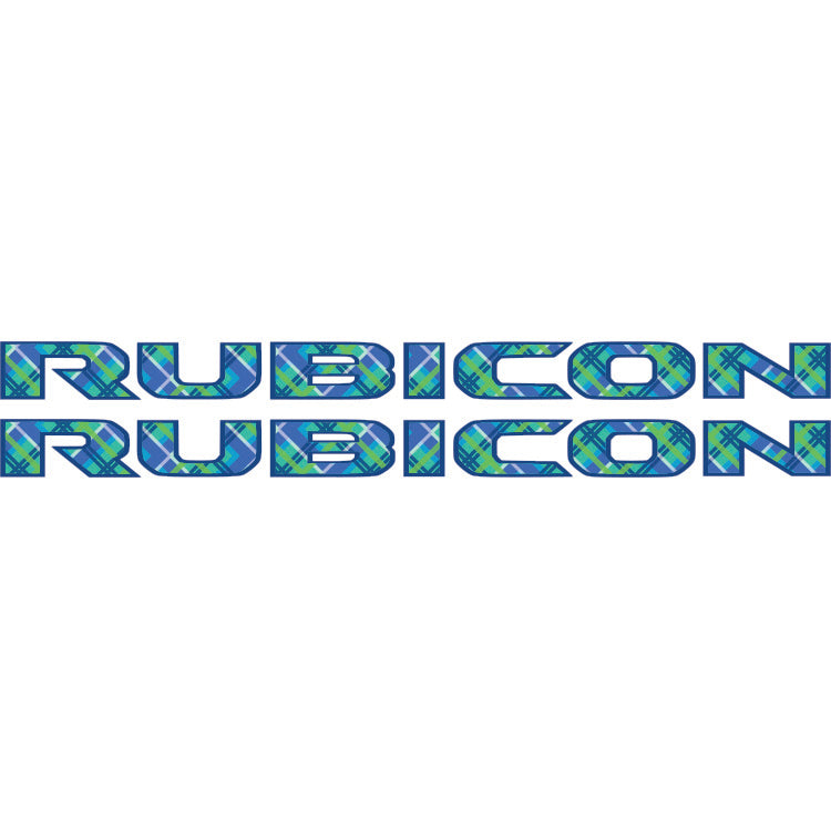 Rubicon Stickers Green and Blue Plaid