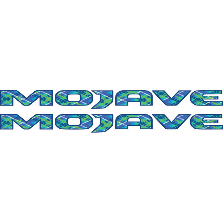 Mojave Hood Lettering Green and Blue Plaid