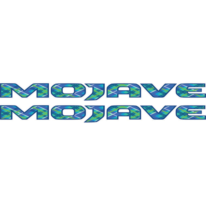 Mojave Hood Lettering Green and Blue Plaid
