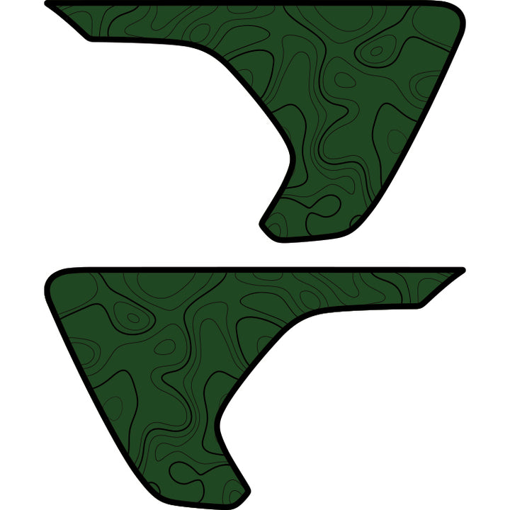 Topography with Black Outline Fender Inserts (Set Of 2)