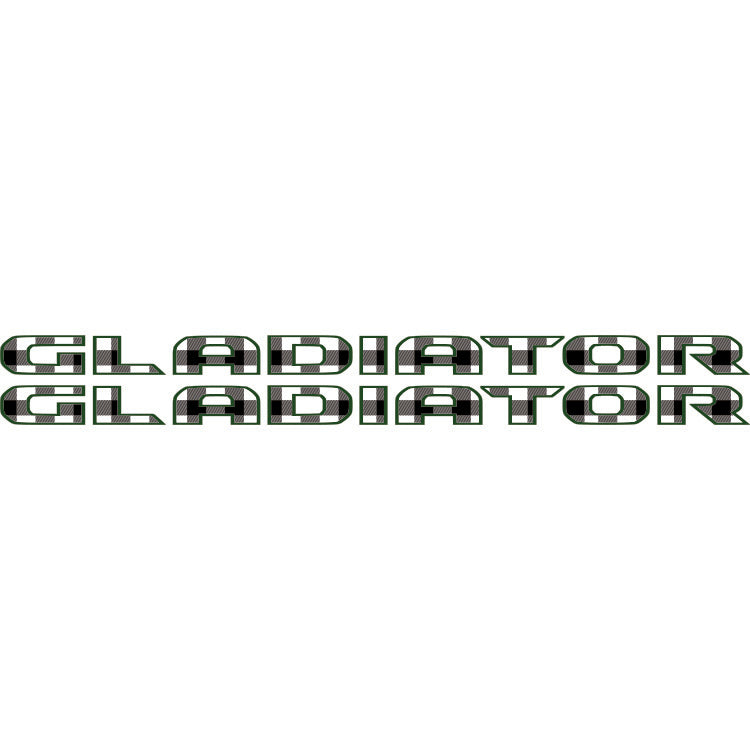 Gladiator Hood Lettering - Black and White Plaid