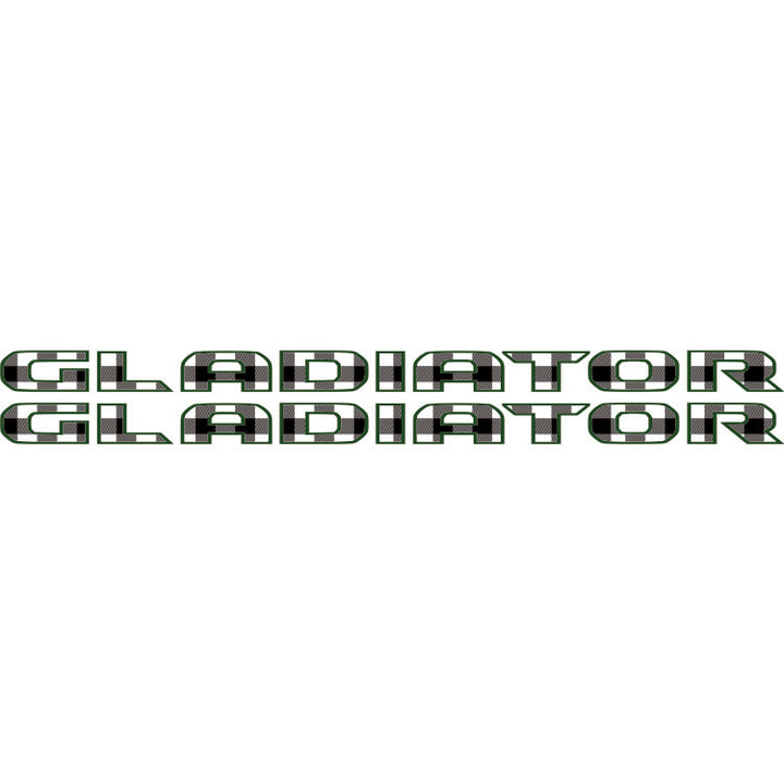 Gladiator Hood Lettering - Black and White Plaid