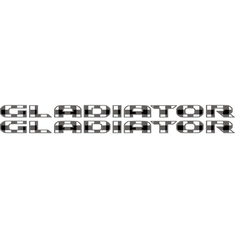 Gladiator Hood Lettering - Black and White Plaid