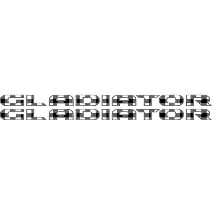 Gladiator Hood Lettering - Black and White Plaid