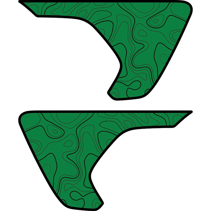 Topography with Black Outline Fender Inserts (Set Of 2)