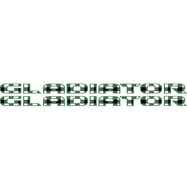 Gladiator Hood Lettering - Black and White Plaid