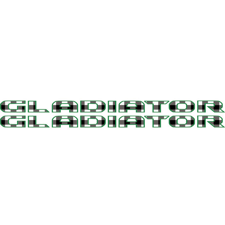 Gladiator Hood Lettering - Black and White Plaid