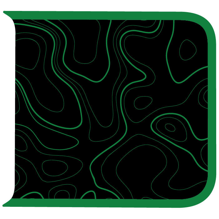 Wrangler Tailgate Handle Graphic - Topography with Colored Outline