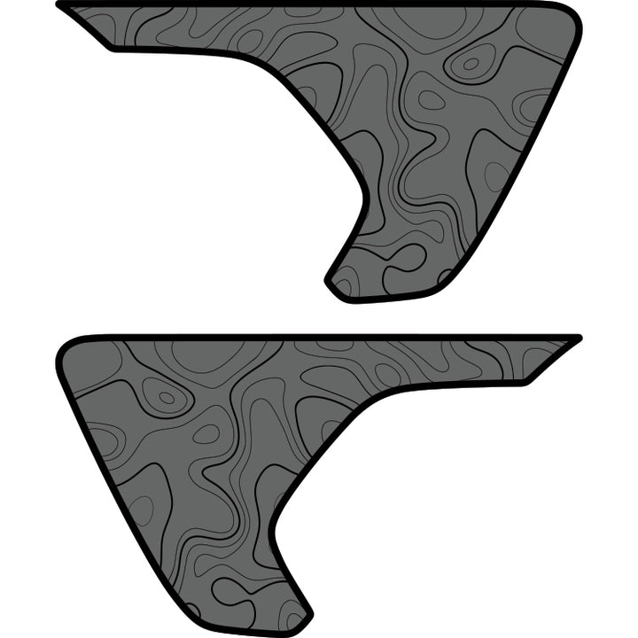 Topography with Black Outline Fender Inserts (Set Of 2)