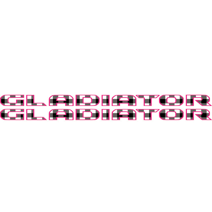 Gladiator Hood Lettering - Black and White Plaid