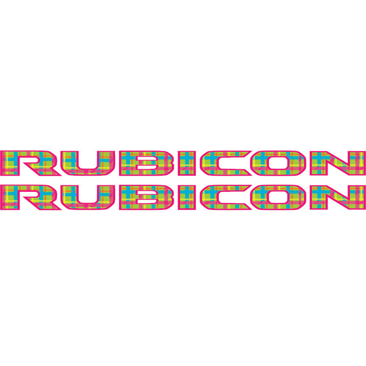 Rubinho Sticker Rubicon Stickers Retro Neon Plaid – Jeep Graphic Studio