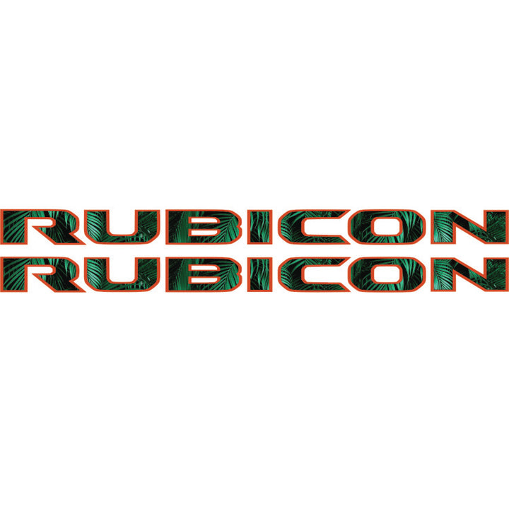 Rubicon Lettering Cut File Rubicon Hood Lettering Textured - Palm – Jeep Graphic Studio