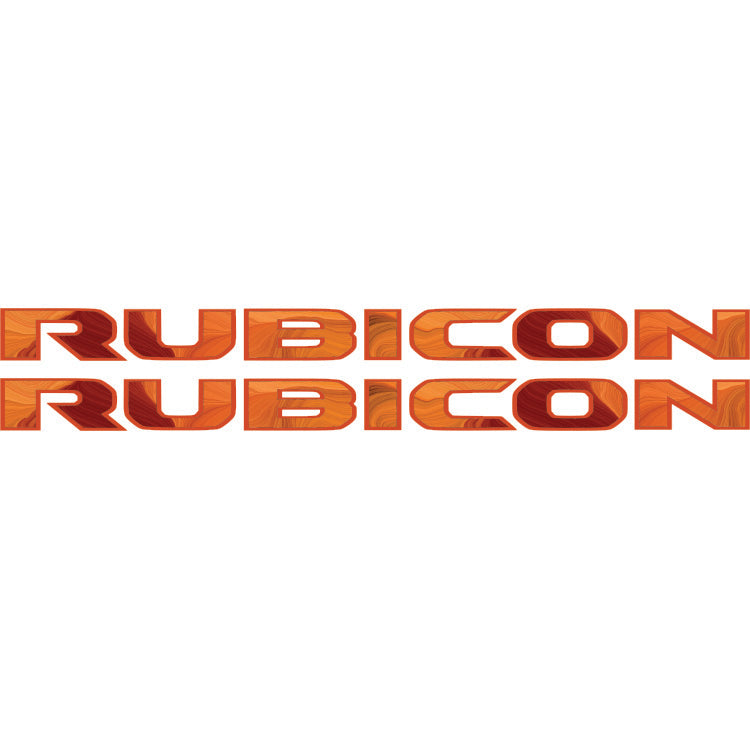 Rubicon Lettering Cut File Rubicon Hood Lettering Textured - Dune – Jeep Graphic Studio