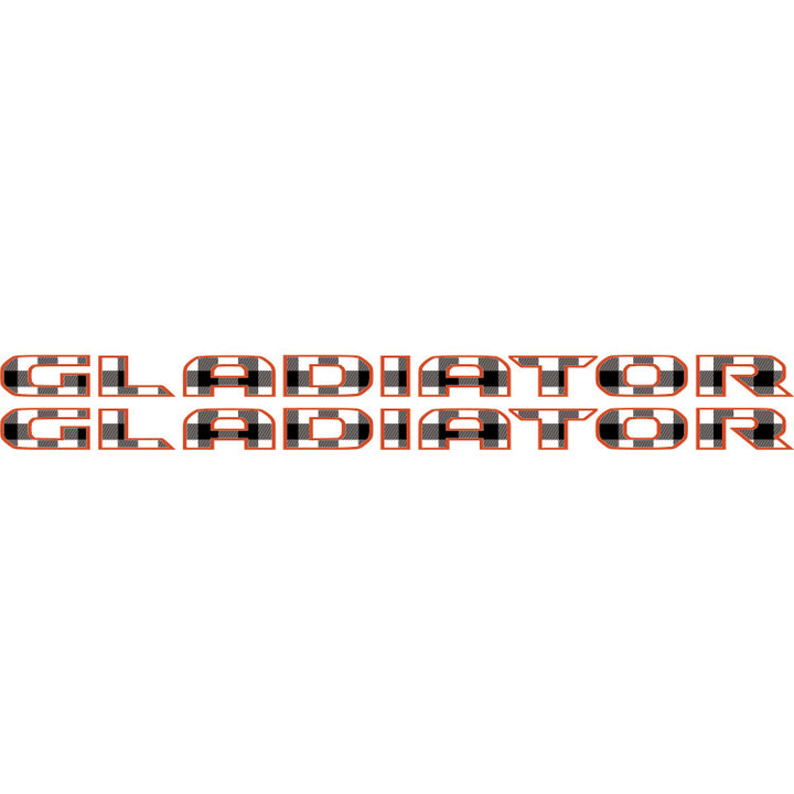 Gladiator Hood Lettering - Black and White Plaid