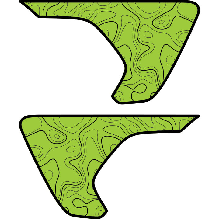 Topography with Black Outline Fender Inserts (Set Of 2)
