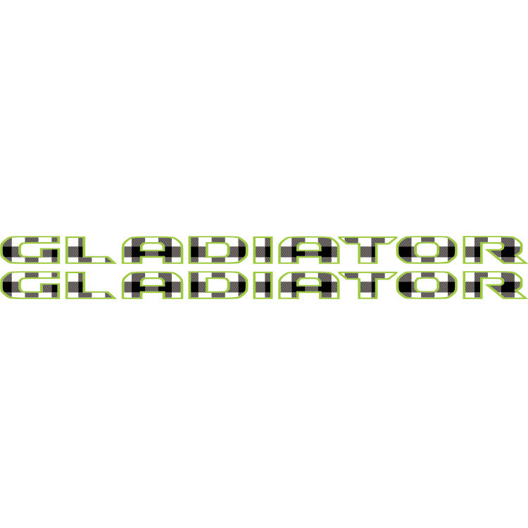 Gladiator Hood Lettering - Black and White Plaid