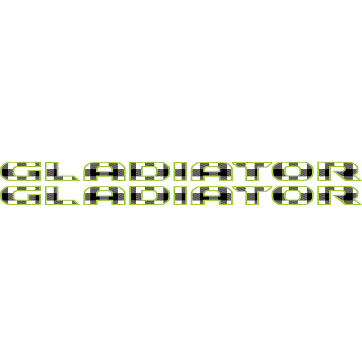 Gladiator Hood Lettering - Black and White Plaid