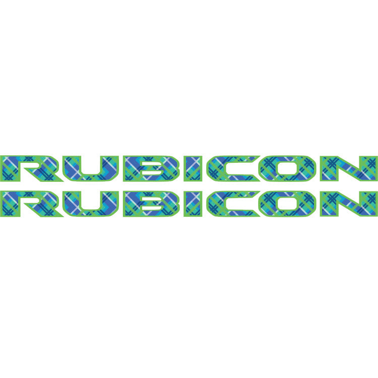 Rubicon Stickers Green and Blue Plaid