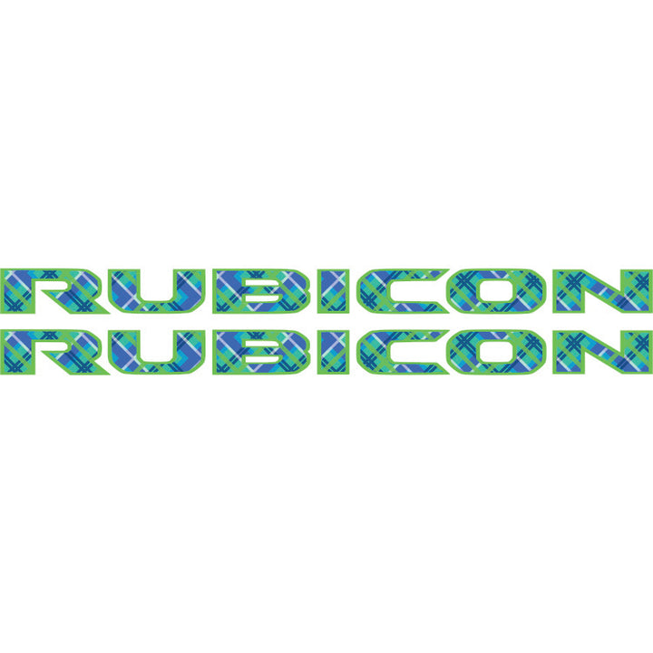 Rubicon Stickers Green and Blue Plaid
