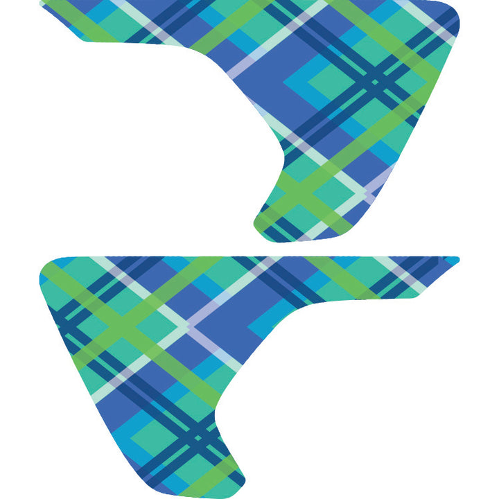 Green and Blue Plaid Fender Inserts (Set Of 2)