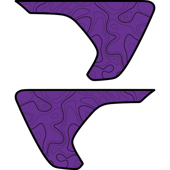 Topography with Black Outline Fender Inserts (Set Of 2)