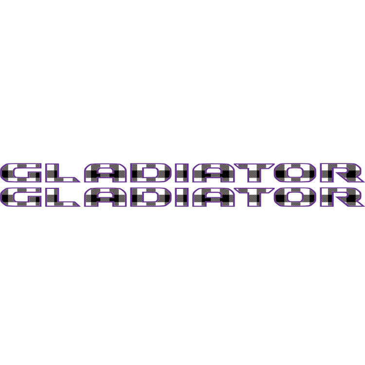 Gladiator Hood Lettering - Black and White Plaid