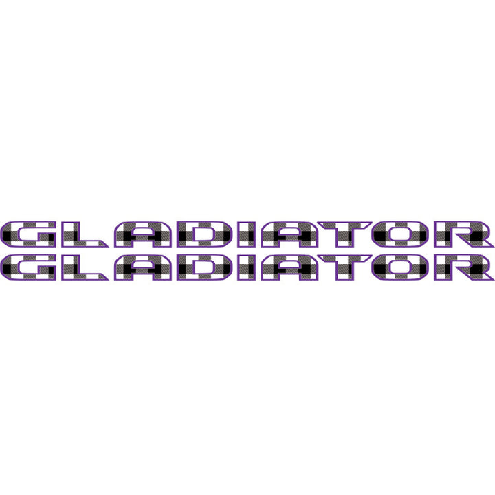 Gladiator Hood Lettering - Black and White Plaid