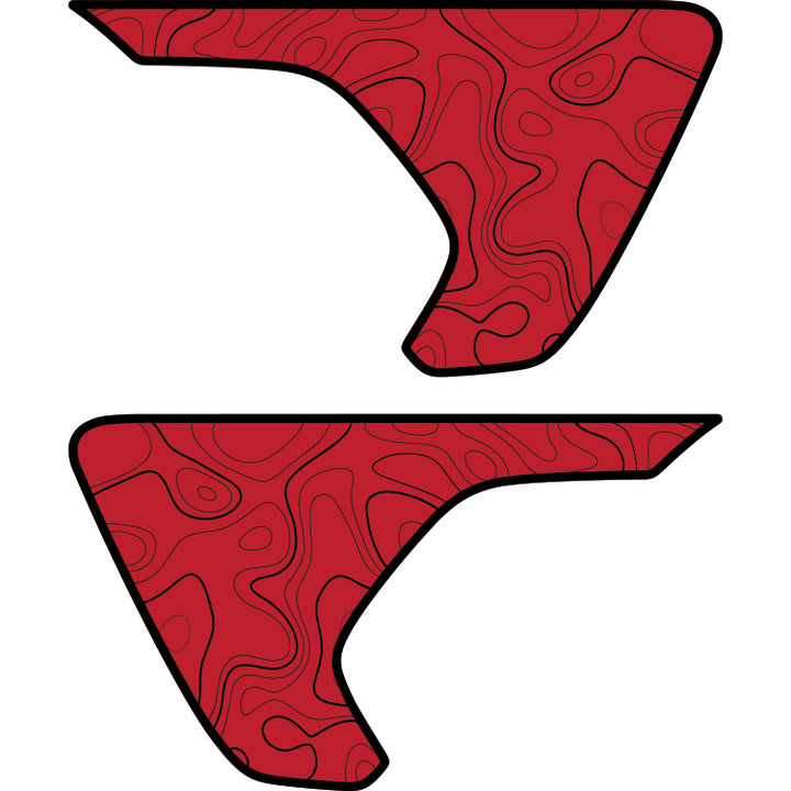 Topography with Black Outline Fender Inserts (Set Of 2)