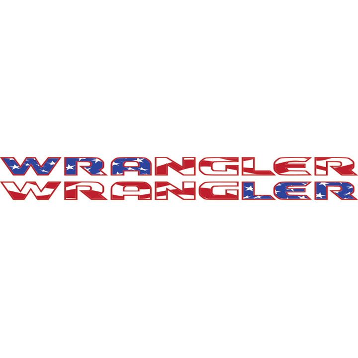 Wrangler Hood Lettering (Set Of 2) - American Flag