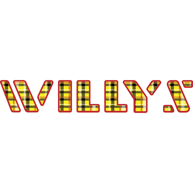 Willys Hood Lettering - Yellow and Red Plaid – Jeep Graphic Studio