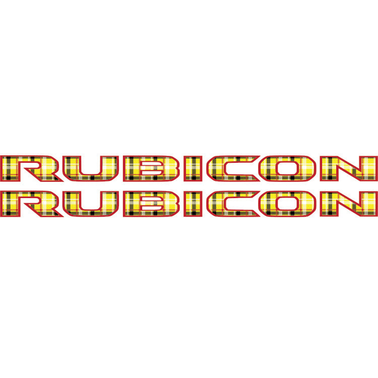 Rubicon Stickers Retro Yellow and Red Plaid